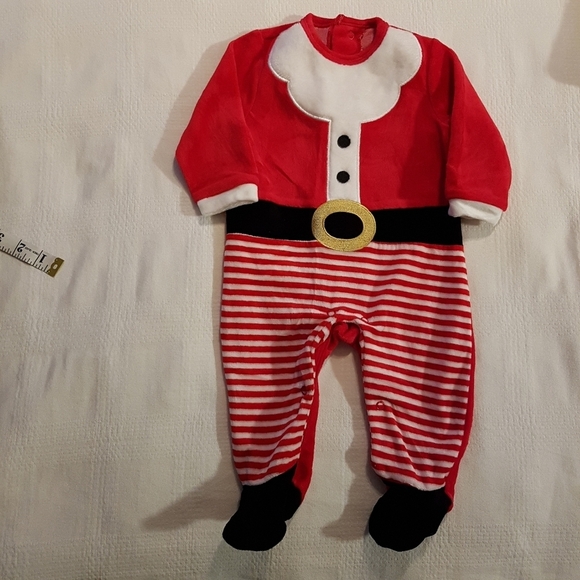 Santa Suit Early Day 3-6 months footie - Picture 1 of 7